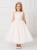 Sequin Dress with Pearl Criss Cross Bodice and Tulle Skirt