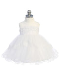 Elegant Illusion Neckline Dress with Lace Applique Peplum Skirt