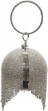 Round Ball Crystal Evening Clutch with Tassels