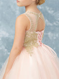 Stunning Short Dress with Floral Applique Bodice + Keyhole Back