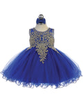 Stunning Short Dress with Floral Applique Bodice + Keyhole Back