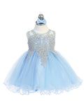 Stunning Short Dress with Floral Applique Bodice + Keyhole Back