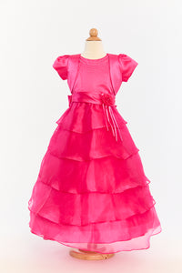 Layered Organza Dress With Satin Bodice