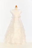 Layered Organza Dress With Satin Bodice