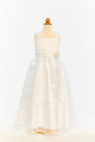 Side Angle Layered Organza Dress With Pearl Detail