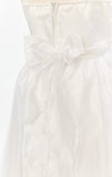 Side Angle Layered Organza Dress With Pearl Detail