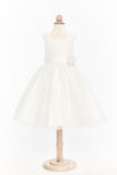 Dress with Gathered Tulle Bodice and Multi-Layer Tulle Skirt