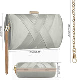 Satin Clutch with Hanging Tassel