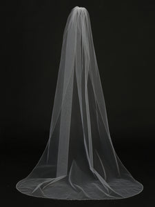 Single Layer Cathedral Veil with Beaded Veil