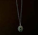 Jade Stone and Crystal Necklace