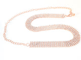 Seven-Row Rhinestone Chain Belt