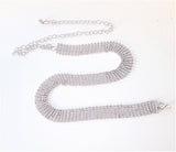 Seven-Row Rhinestone Chain Belt