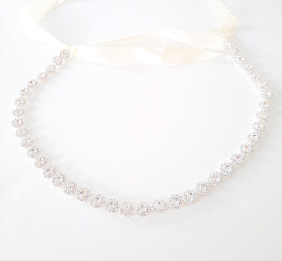 Circle Studded Bridal Belt with Removable Sash