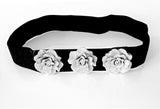 Stretch Belt with Three Flowers