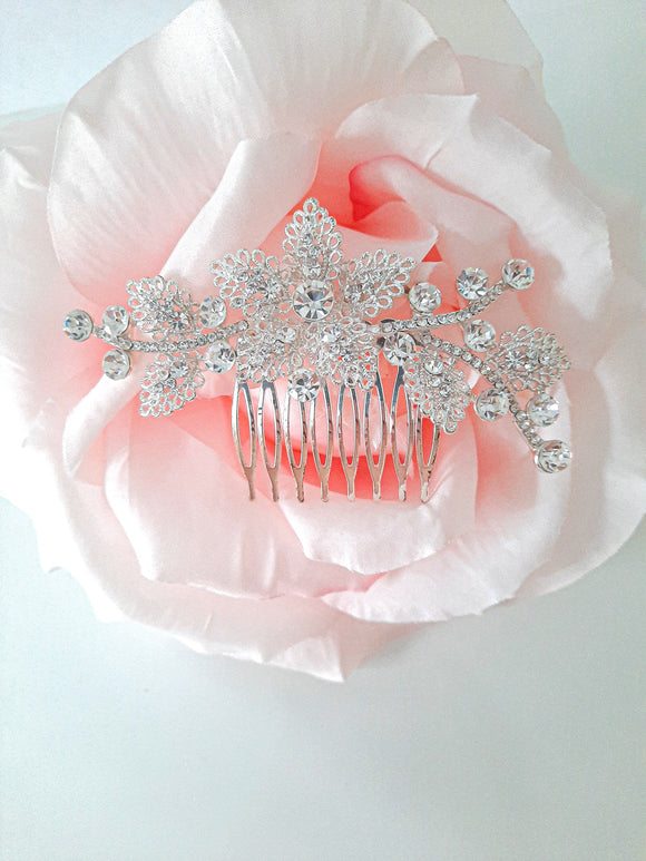 Blooming Flower Filigree Hair Comb