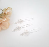 Dainty Leaf Hairpins Set