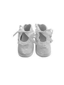 Baby Girl Christening Baptism Satin Shoes