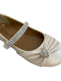 Girls Flat Shoe With Rhinestone Heart