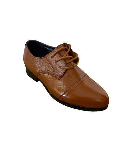 Boys Dress Shoe In Brown Leather