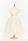 Full Length Dress With Pearl Bodice and Tulle Skirt