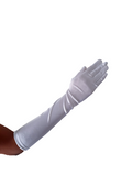 Stretch Satin Gloves Elbow Length