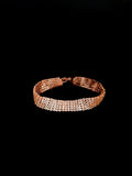 Rose Gold Rhinestone Bracelet | Five Row