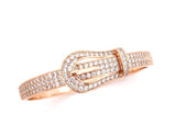 Rhinestone Belt Bracelet | Stainless Steel