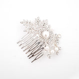 Lustrous Pearl and Crystal Hair Comb