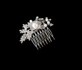 Lustrous Pearl and Crystal Hair Comb