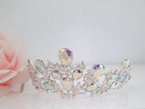 Silver AB Stone Crystal Tiara/Crown