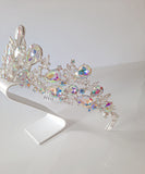 Silver AB Stone Crystal Tiara/Crown