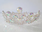 Silver AB Stone Crystal Tiara/Crown