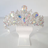 Silver AB Stone Crystal Tiara/Crown