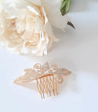 Pave Crystal Leafy Swirl Hair Comb