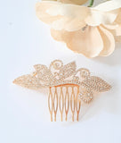 Pave Crystal Leafy Swirl Hair Comb