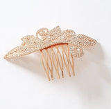 Pave Crystal Leafy Swirl Hair Comb