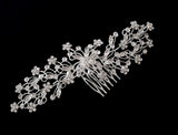 Sparkling Crystal Flower Hair Comb