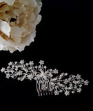 Sparkling Crystal Flower Hair Comb