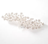 Sparkling Crystal Flower Hair Comb