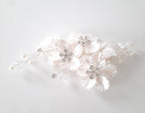 Crystal + Pearl Floral Hair Clip