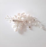 Crystal + Pearl Floral Hair Clip