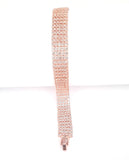 Rose Gold Rhinestone Bracelet | Five Row