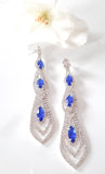 Marquise Shoulder Duster Earrings | Royal Blue