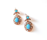 Turkish Style Earrings With Turquoise Stone