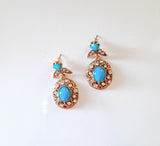 Turkish Style Earrings With Turquoise Stone