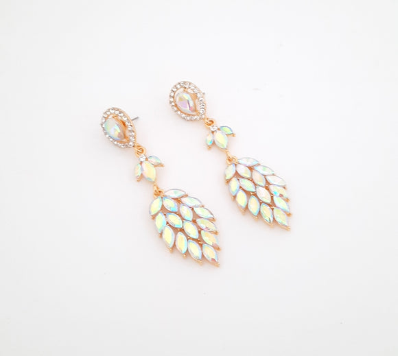 Marquise Cut AB Stone Drop Earrings