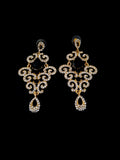 Black + Gold Chandelier Earrings