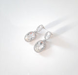 Dazzling Oval Drop Earring