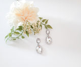 Dazzling Oval Drop Earring