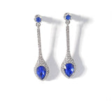 Elegant Royal Blue Drop Earrings